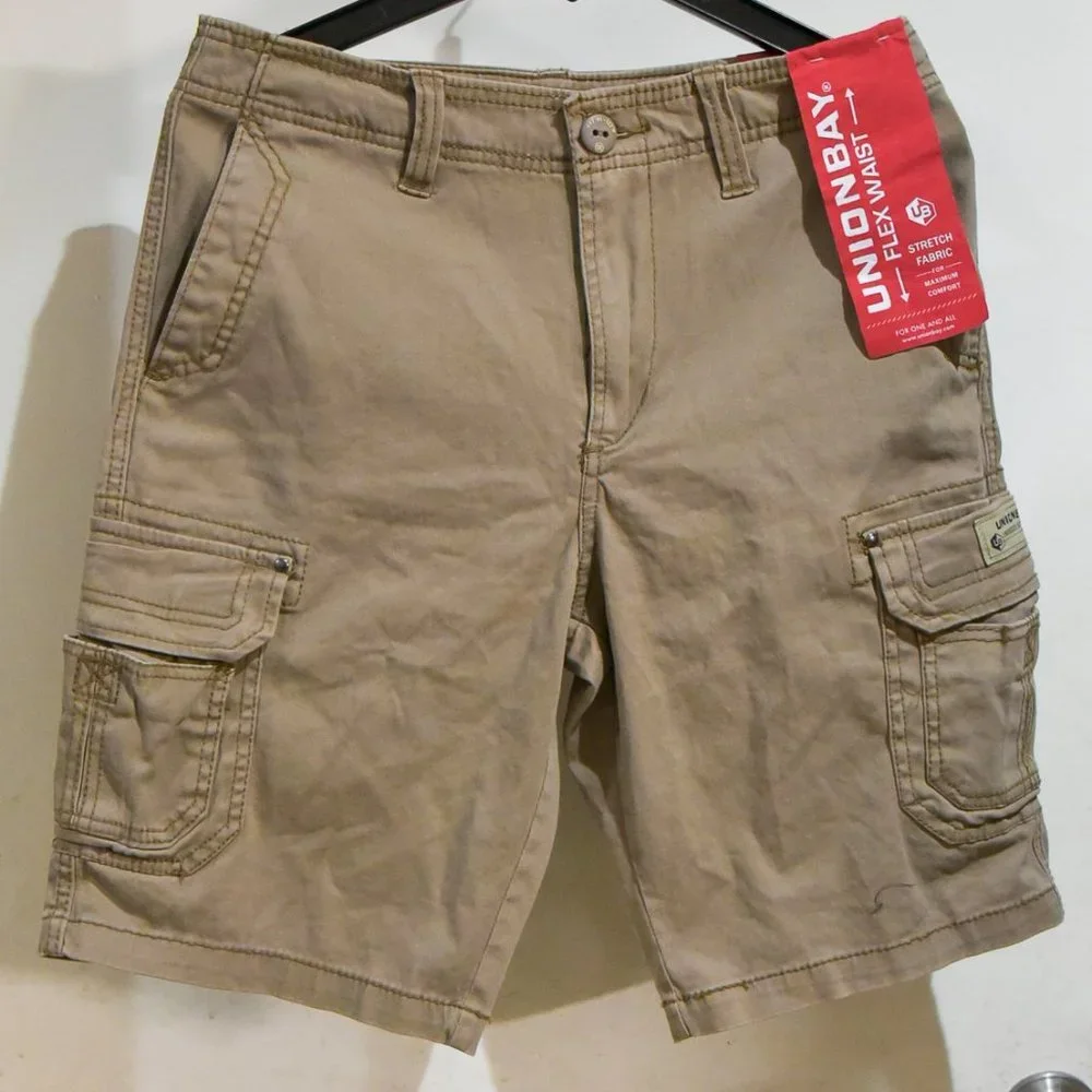 Unionbay Men's Cargo Short size 30 36 38 BROWN - Picture 1 of 7